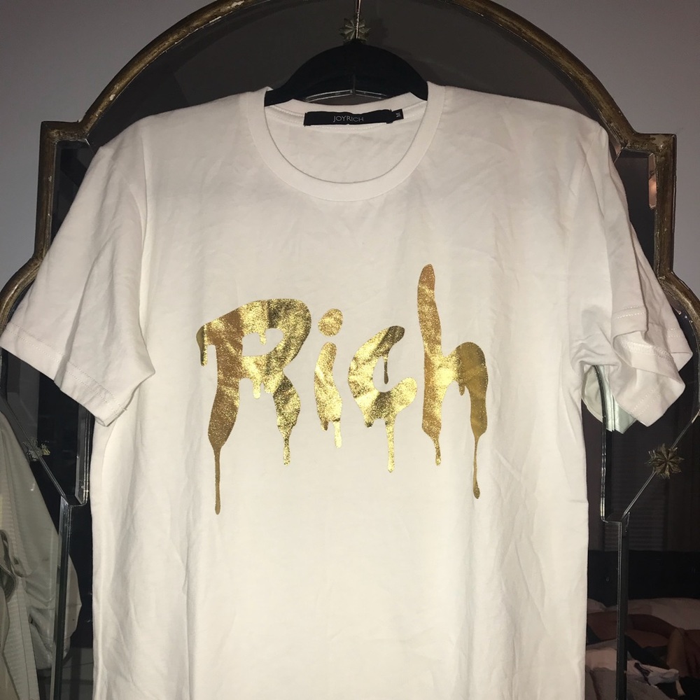 NWOT Joyrich “Rich” drip logo t-shirt